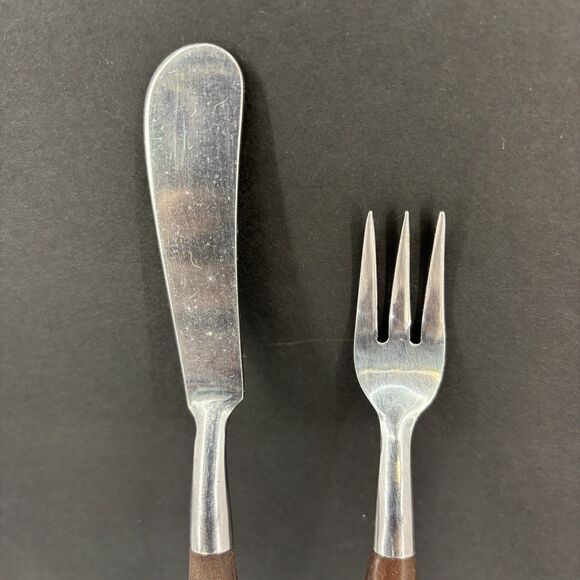 American Tempo MCM Various Piece Flatware/Serving Composite Wood Stainless Japan - Picture 16 of 16